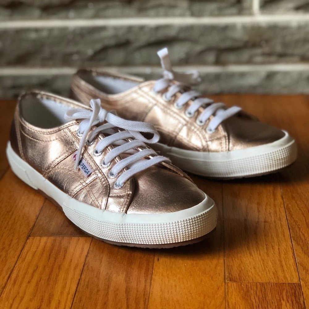 Superga rose gold sneakers size 9.5